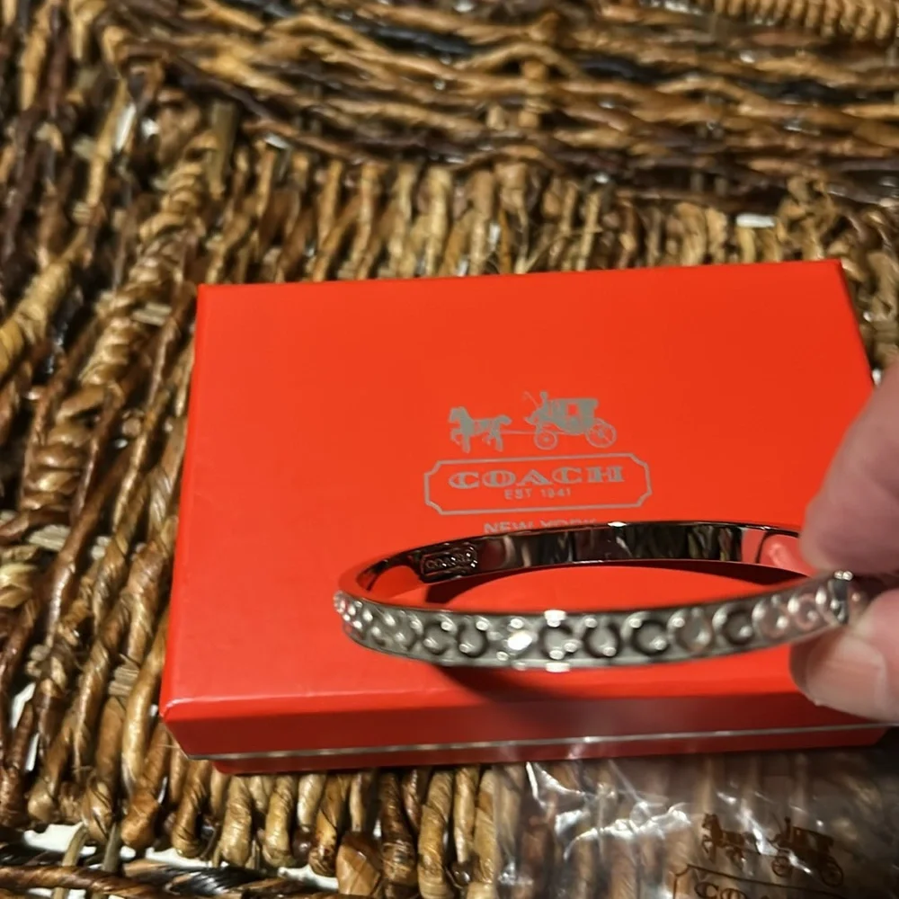 Coach Silver Bracelet with Modern Minimalist Design BNWT